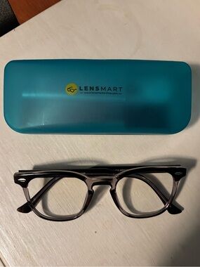 Black/smoky grey Lensmart frames